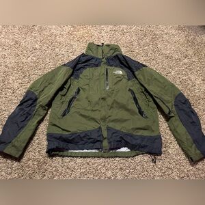 The north face Coat Winter Zip in fleece Green and Black Size Medium Mens
